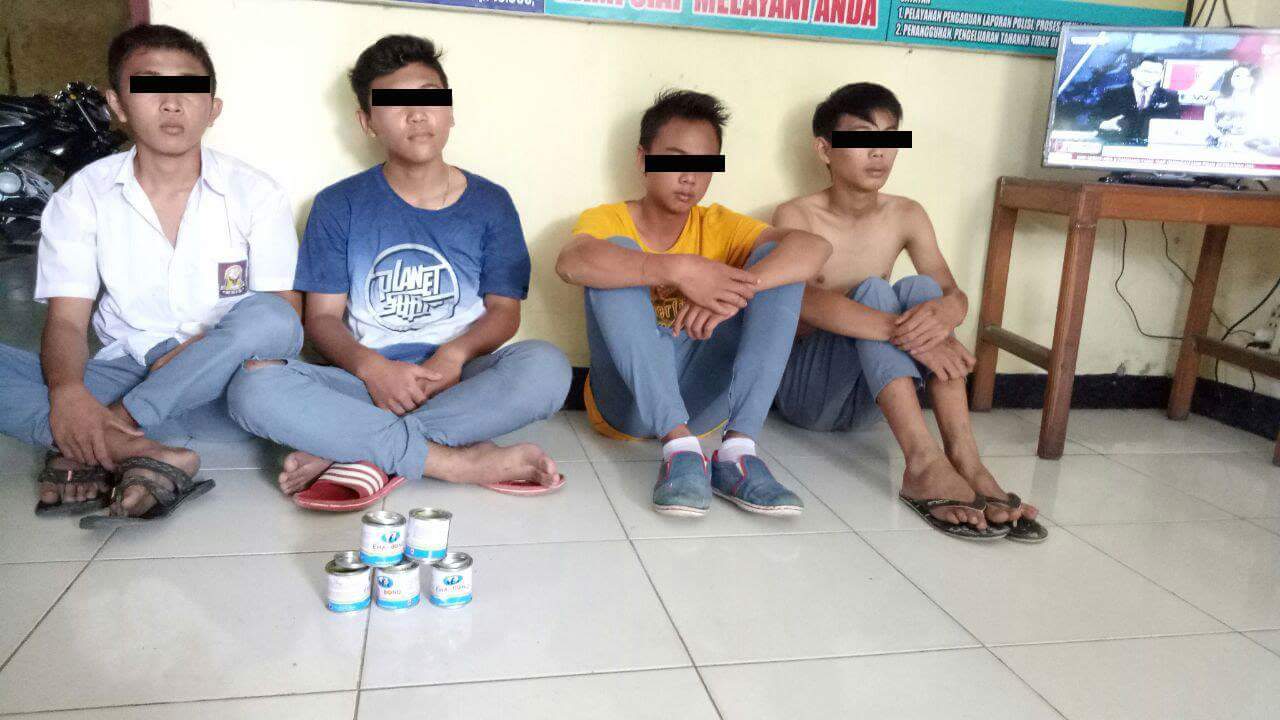 Empat Siswa Diamankan Polisi Saat Sedang Asik Pesta Ehabon
