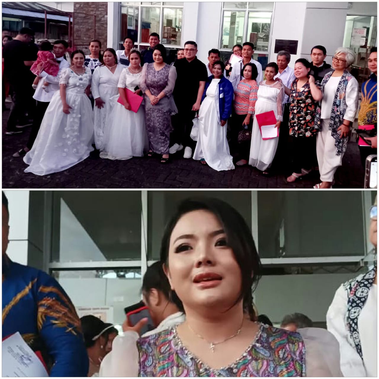 Kawal 19 Pasangan Kawin Massal, Anggota DPR RI Hillary Brigitta Lasut Sambangi Kantor Disdukcapil Minahasa