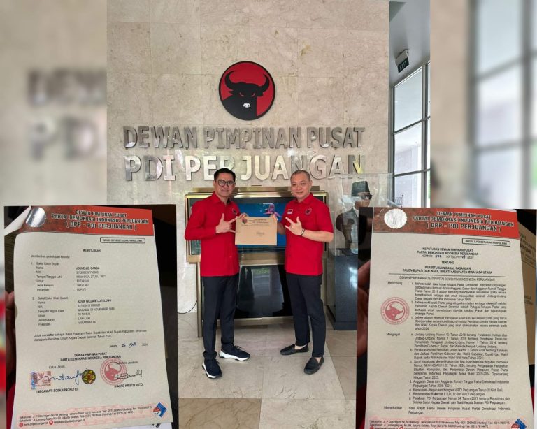 Miliki Bekal B1 KWK dari PDIP, Ganda: Mohon Doa dan Dukungan Masyarakat Minut